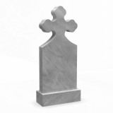Мраморный фигурный памятник с крестом